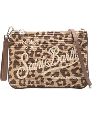 MC2 Saint Barth Leopard-Print Cross Body Bag - Natural