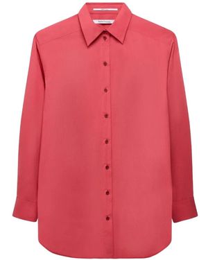 Another Tomorrow Camisa Con Pliegues - Rosa