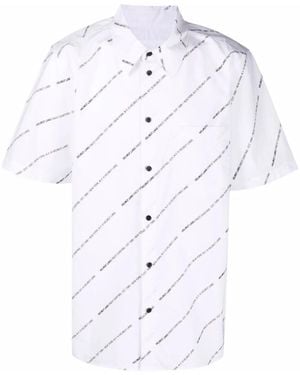 Helmut Lang Logo-Print Cotton Shirt - White