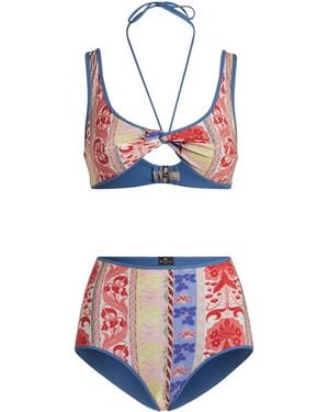 Etro グラフィック ビキニトップ - ホワイト