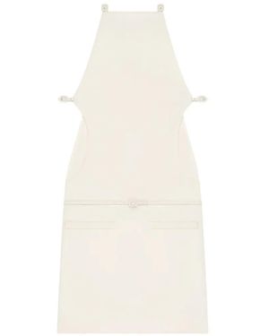 Courreges Robe Courte À Taille Ceinturée - White