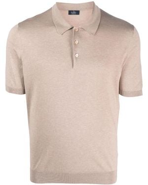 Barba Napoli Short-Sleeve Silk Polo Shirt - Natural