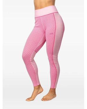 Kari Traa Lekker Geometric-Pattern Leggins - Pink