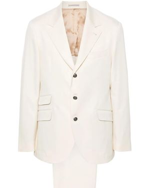 Brunello Cucinelli Pleated Suit - White