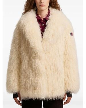 Moncler Malencos Faux-Fur Jacket - Natural