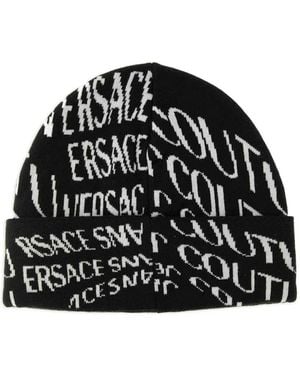 Versace Jeans Couture Berretto Con Logo - Nero