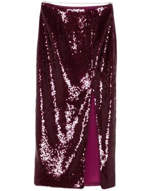 Roland Mouret Sequin-Embellished Skirt - Purple
