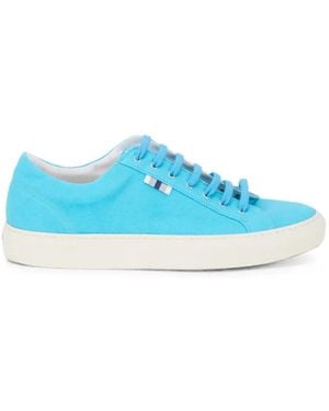 Fedeli Lace-Up Cotton Trainers - Blue