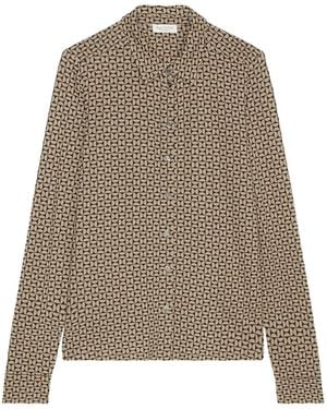 Marc O' Polo ジオメトリック ボタンシャツ - ナチュラル