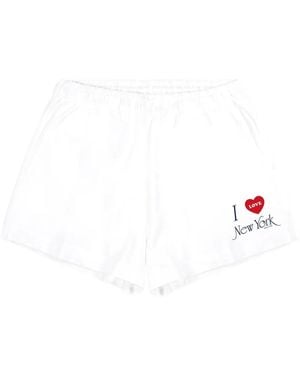 Sporty & Rich Short I Love Ny - Blanc