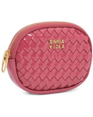 Bimba Y Lola Dark- Plaited Oval Coin Purse - Pink
