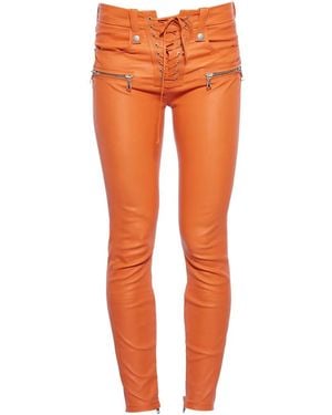 Ben Taverniti Lace-Up Zip Trousers - Orange