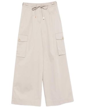 Agnona Tie-Detail Cargo-Pocket Pants - White