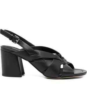 Bruno Premi Strappy Leather Sandals - Black