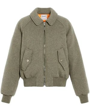 Barrie Knitted Bomber Jacket - Green