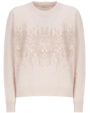 Peserico Sequin-Embellished Jumper - White