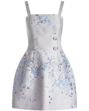 Mia Peculiar Button-Embellishment Mini Dress - White