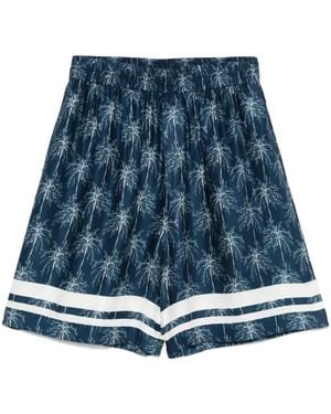 Laneus Bermudas con motivo de palmeras - Azul