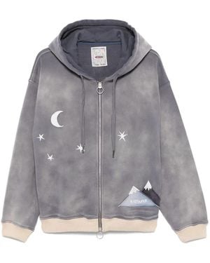 Kidsuper Moon Zip-Up Hoodie - Gray