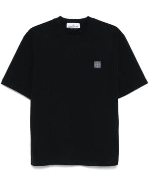 Stone Island T-Shirt Mit Kompass - Schwarz