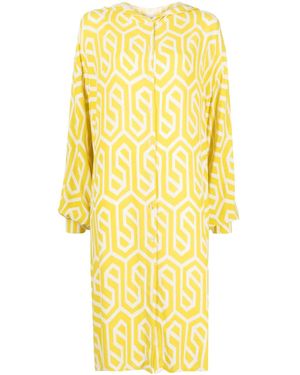 Bambah Marrakesh Geometric-print Kaftan - Yellow