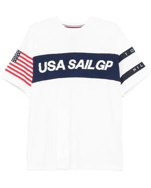 Tommy Hilfiger X U. Sail Gp Graphic-Print T-Shirt - Blue