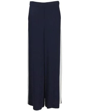 P.A.R.O.S.H. Side-Stripe Wide-Leg Trousers - Blue