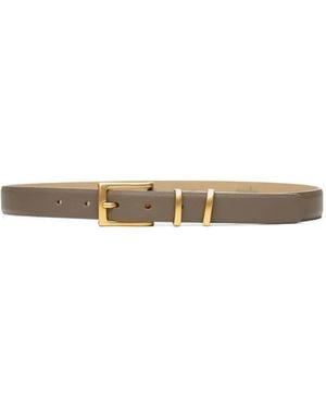 Poche Paris Leather Belt - White