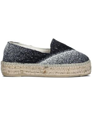 Manebí Platform Flat Espadrilles - Blue