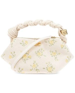 Ganni Clutch Con Ricamo A Fiori - Neutro