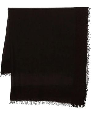 Faliero Sarti Fringed Wool Scarf - Zwart