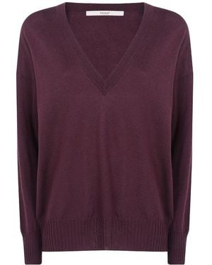 Nuur V-Neck Jumper - Purple