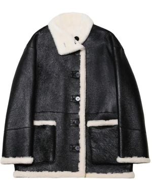Stand Studio Heather Reversible Leather Jacket - Black