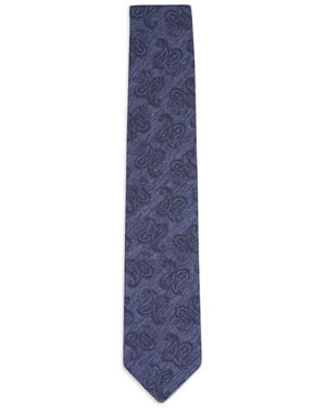 Paolo Albizzati Paisley-Pattern Tie - Blue