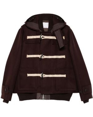 Sacai Hooded Toggle Jacket - Black