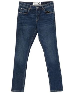 John Richmond Logo-Patch Jeans - Blue