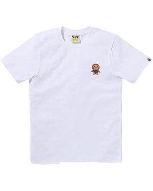 A Bathing Ape Embroidery-Detail T-Shirt - White