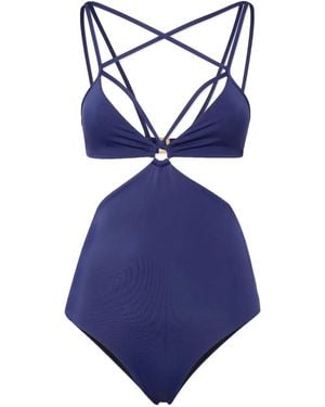 DSquared² Logoprint Body Met Uitgesneden Detail - Blauw