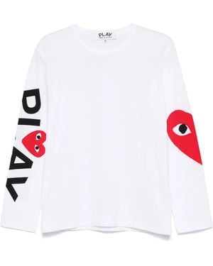 COMME DES GARÇONS PLAY Heart-Print T-Shirt - White