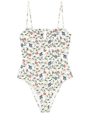 FARM Rio Floral Swimsuit - White