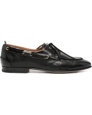 Officine Creative Twist 001 Segelschuhe Mit Schnürung - Schwarz