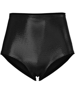 MACCAPANI Rhinestone-Embellished Micro Shorts - Black