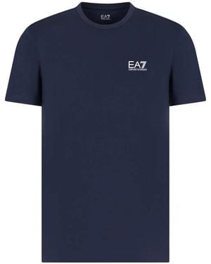 EA7 T-Shirt Mit Logo-Print - Blau