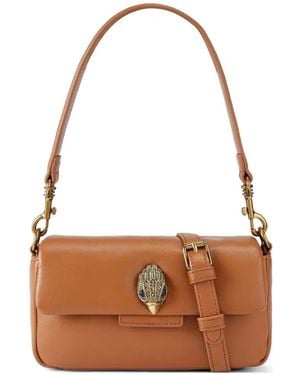 Kurt Geiger Mini Pochette Oxford En Cuir - Blanc