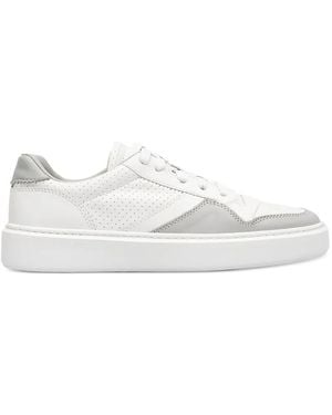 Doucal's Perforated Panel Trainers - White