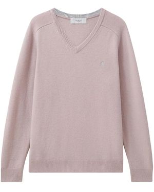 Pringle of Scotland Wool V-Neck Jumper - Pink