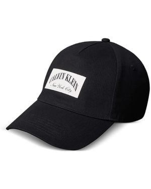 Calvin Klein Logo-Patch Baseball Cap - Black