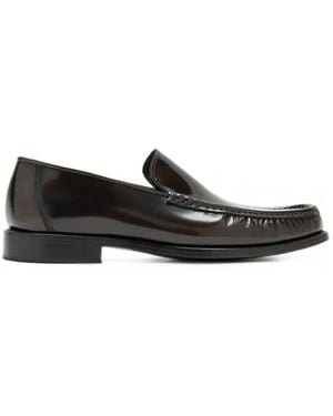 Collegium Pillar Sera Leather Loafers - Black