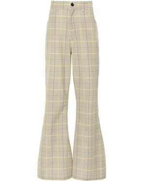 Marni Microcheck Trousers - Natural