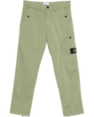 Stone Island Logo-patch panelled trousers - Grün
